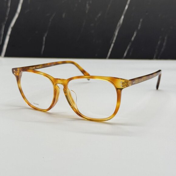 NEW CELINE CL50046F 053 HAVANA ROUND UNISEX CELINE EYEGLASSES - Picture 2 of 11